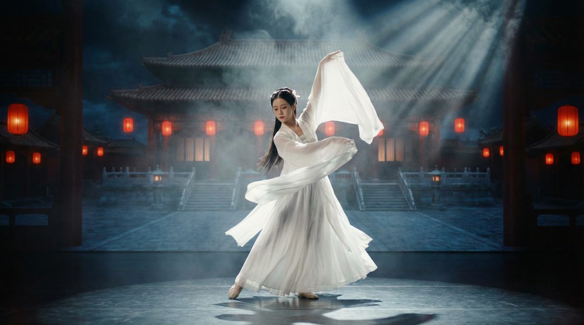 海角社区古典舞蹈视频《月下飞天》